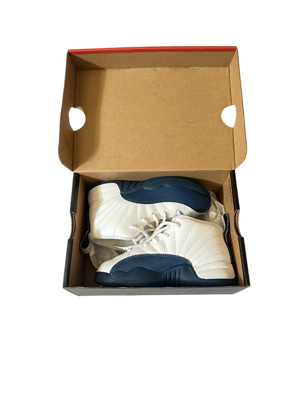 Jordan 12 Retro (TD) White/French Blue Sneaker Size 9c